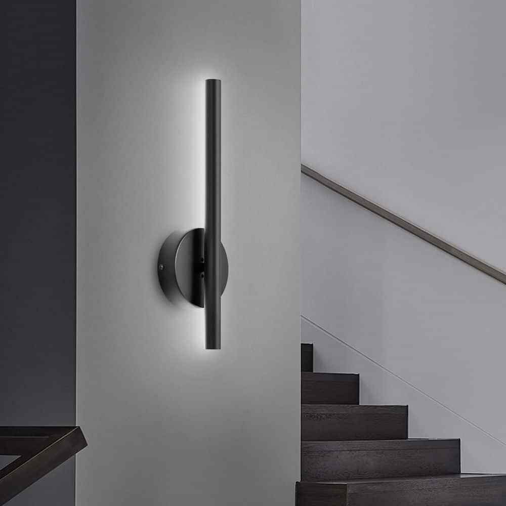 RRTYO Breshay 1-Light Black LED Wall Sconce with Light Bar