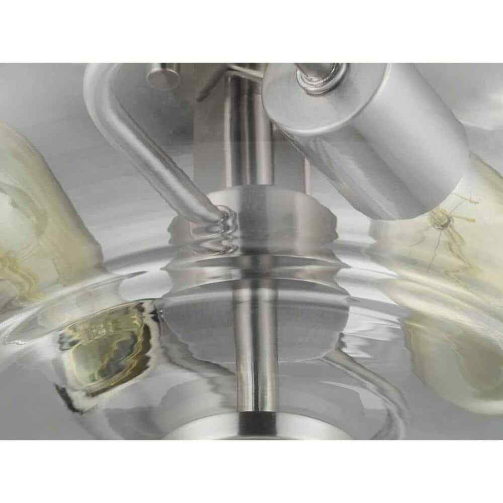 Home Decorators Knollwood 12 in. 2-Light Brushed Nickel Industrial Ceiling Light