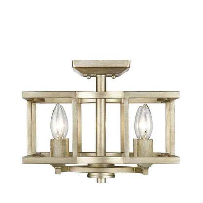 Golden Lighting Bellare 4-Light White Gold Semi-Flush Mount 7151-SF WG