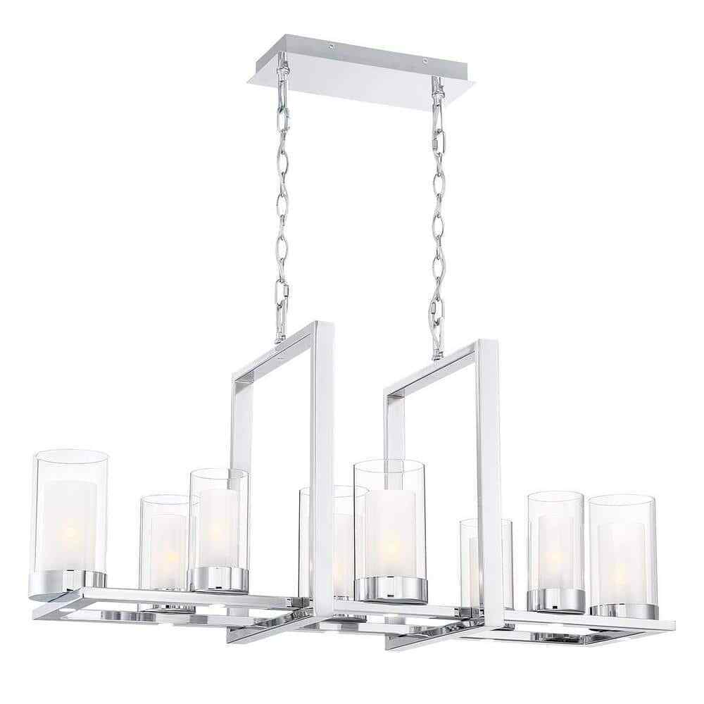 Home Decorators Samantha 60-Watt 8-Light LED Chrome Chandelier