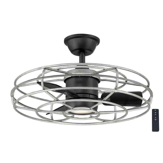 Home Decorators Heritage Point 25 in. LED Indoor/Outdoor Galvanized Ceiling Fan