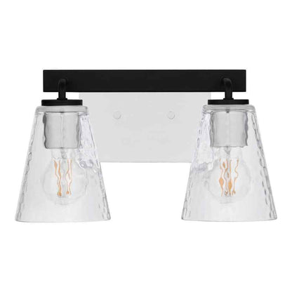 Home Decorators Westbrook 2-Light Matte Black Modern Bathroom Vanity Light