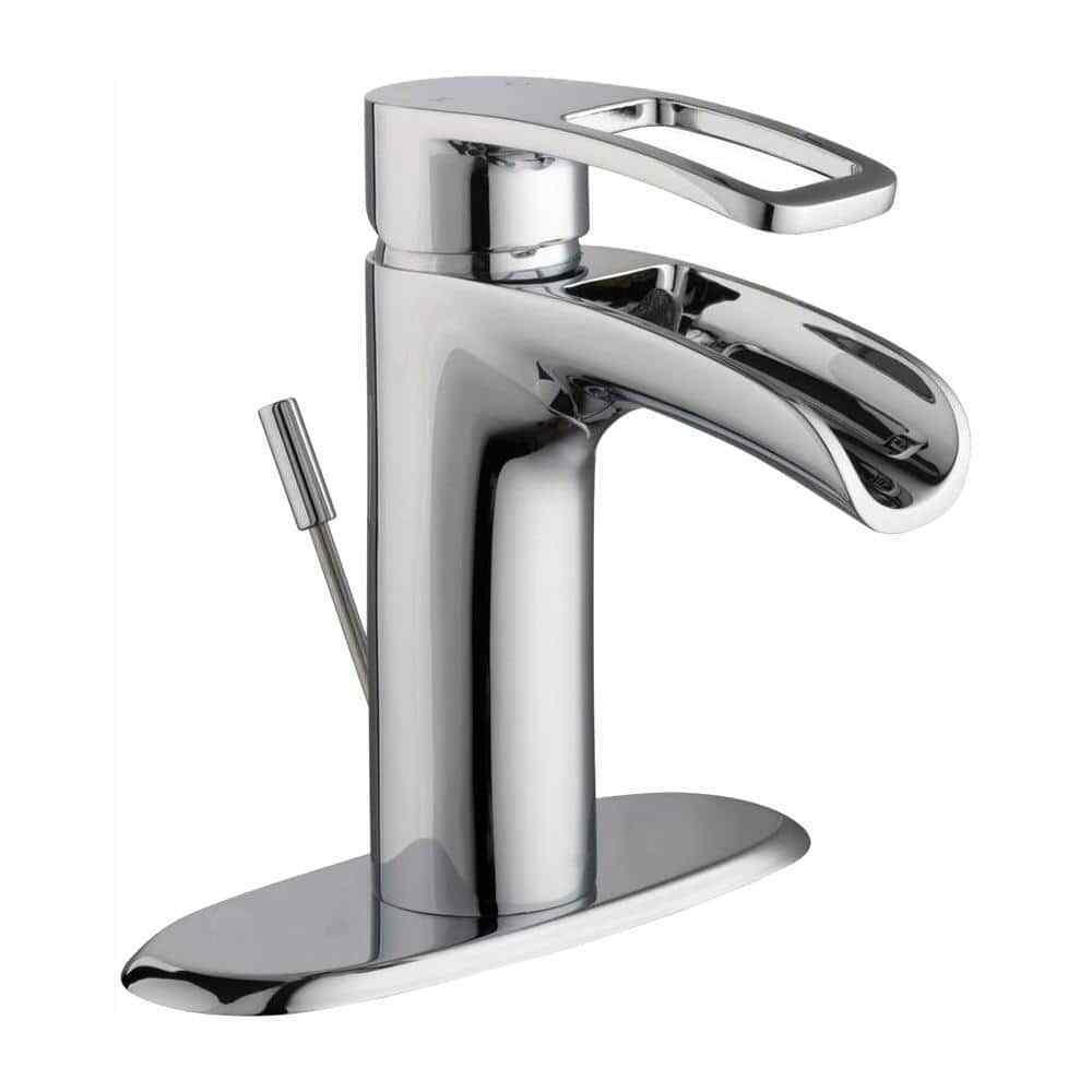 Glacier Bay Kiso Single Hole Single-Handle Low-Arc Bathroom Faucet in Chrome
