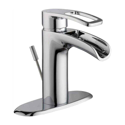 Glacier Bay Kiso Single Hole Single-Handle Low-Arc Bathroom Faucet in Chrome