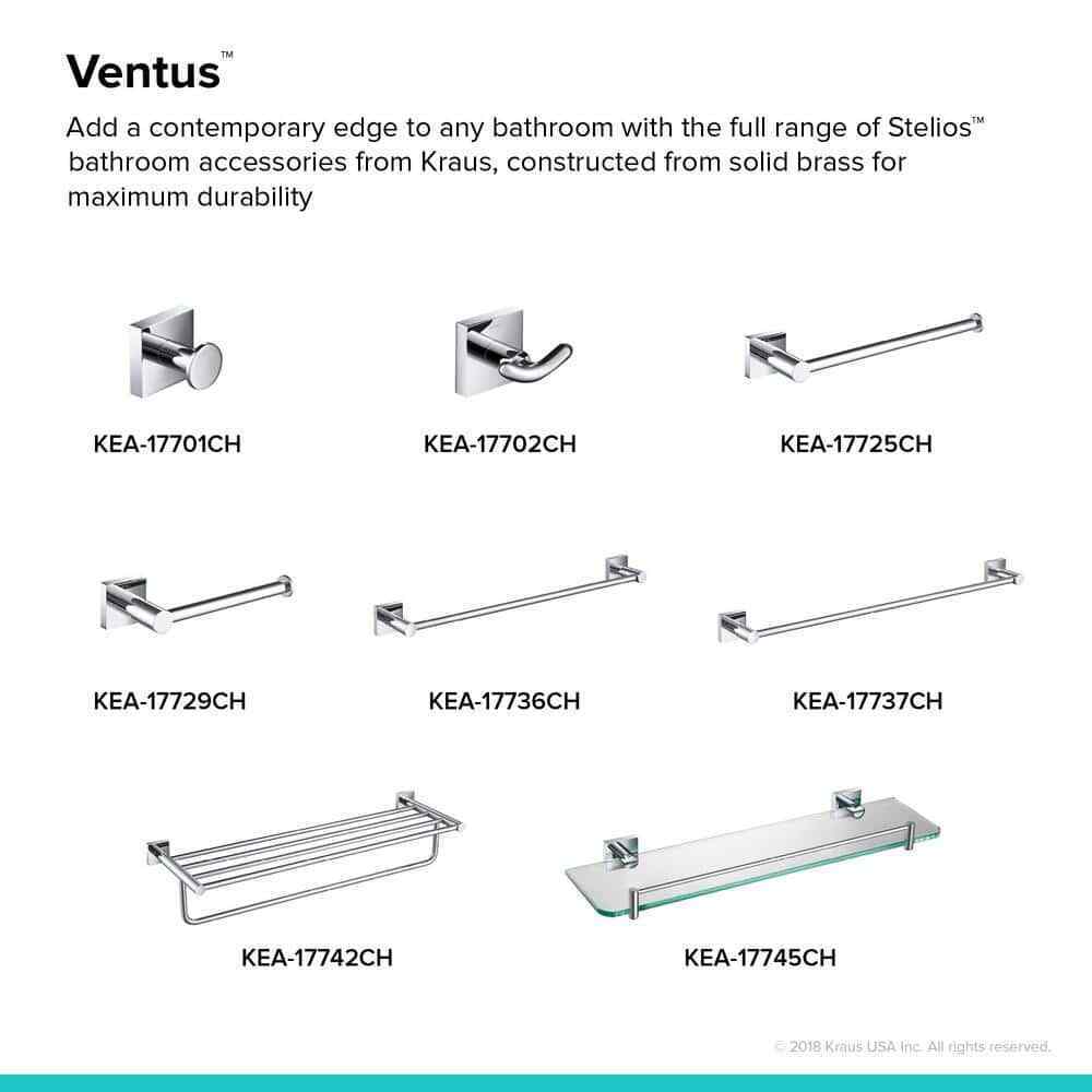 KRAUS Ventus Bathroom Toilet Paper Holder in Chrome KEA-17729CH