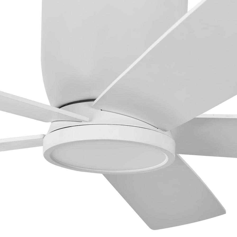 Home Decorators Britton 52 in. LED Indoor Matte White Ceiling Fan w/ Remote