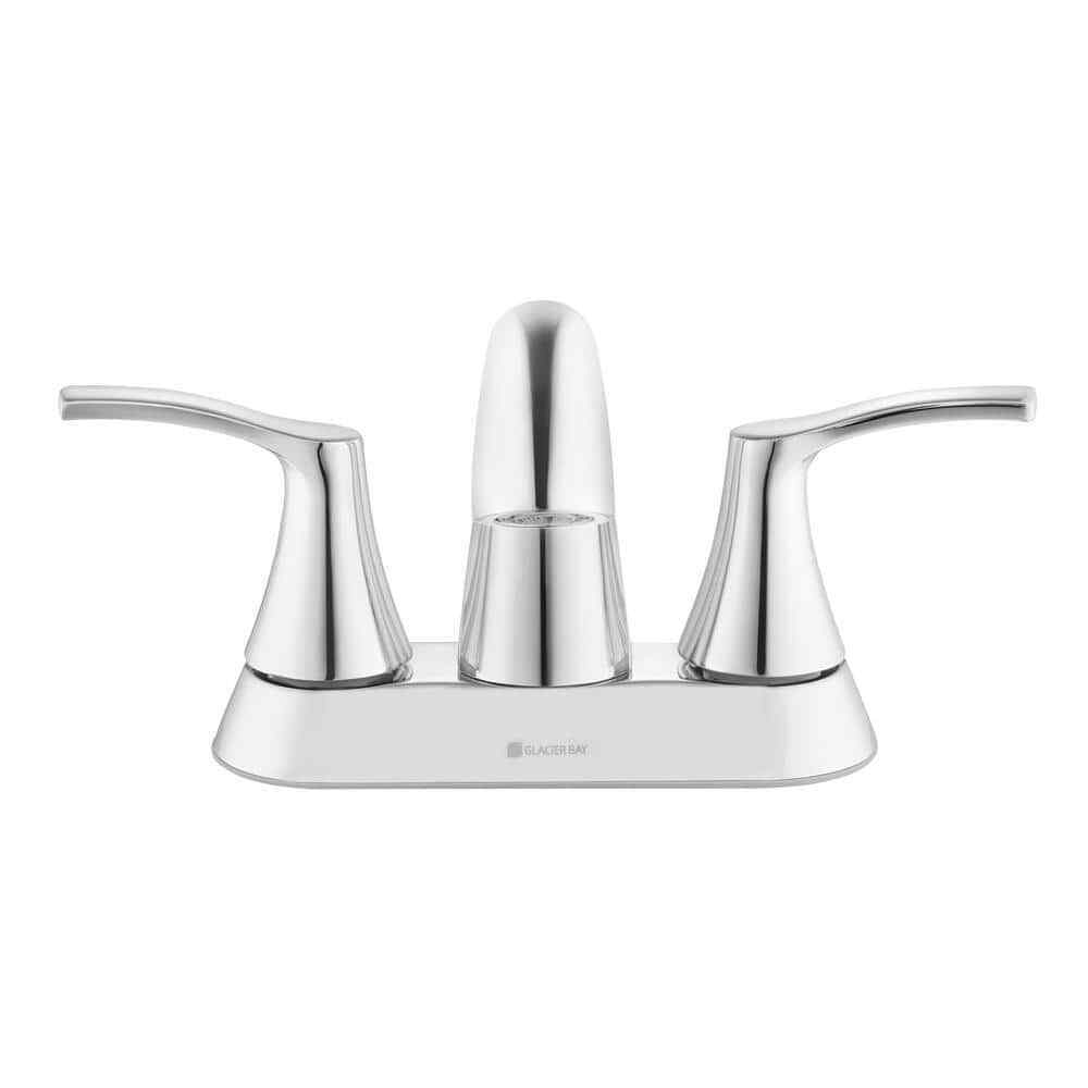 Glacier Bay Arnette 4 in. Centerset High-Arc Bathroom Faucet in Chrome