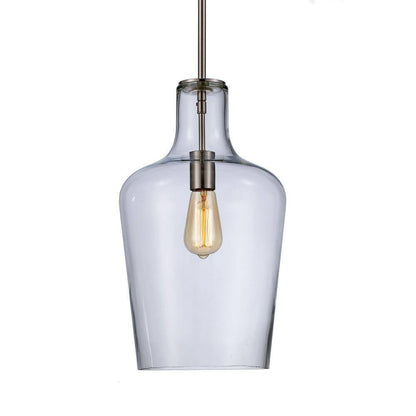 Bel Air Lighting 1-Light Brushed Nickel Hanging Kitchen Pendant Light