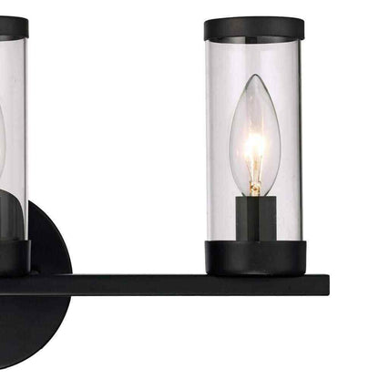 Monteaux Lighting Fillmore 16.5 in. 3-Light Black Bathroom Vanity Light Fixture