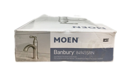 MOEN Banbury 4 in. Centerset Bathroom Faucet Spot Resist Brushed Nickel