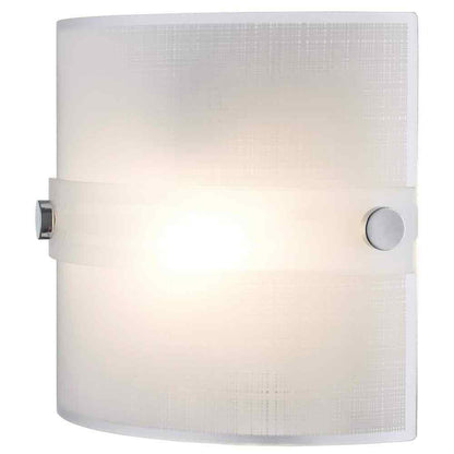 Bel Air Lighting Morie Chrome Indoor Wall Sconce Light Fixture w/ Frosted Glass