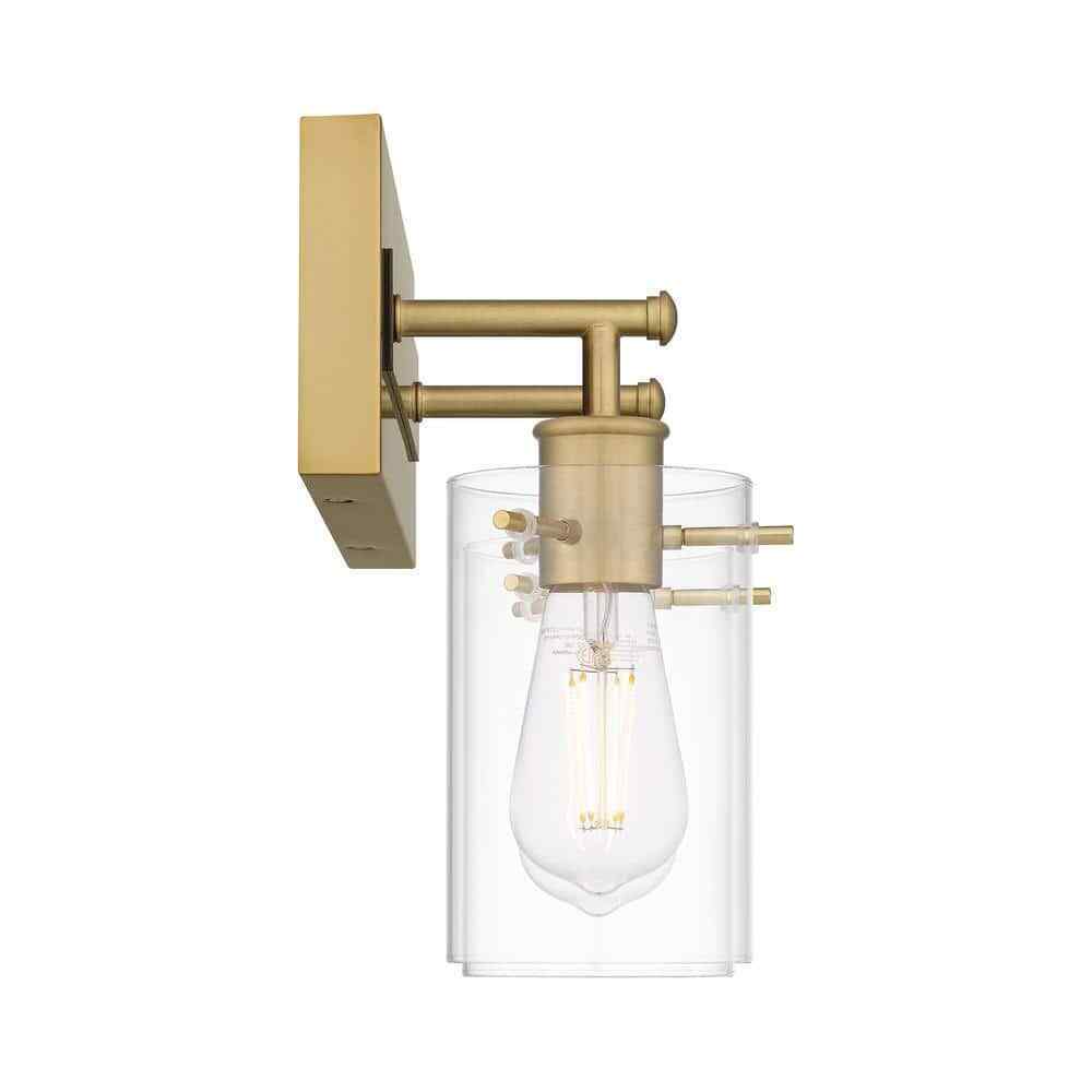 Hampton Bay Regan 12.75 in. 2-Light Brushed Gold Vanity Light