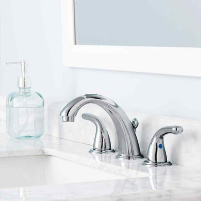 Glacier Bay Builders 8 in. Widespread 2-Handle High-Arc Bathroom Faucet Chrome