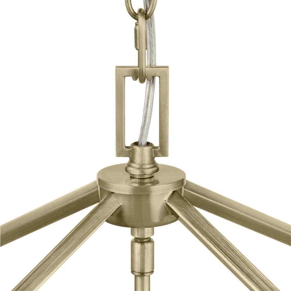 Home Decorators Weyburn 8-Light Brushed Brass Farmhouse Chandelier Light Fixture