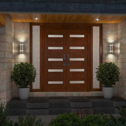 Artika 3-Way Stream Stainless Steel Modern Hardwired Light Cylinder Sconce