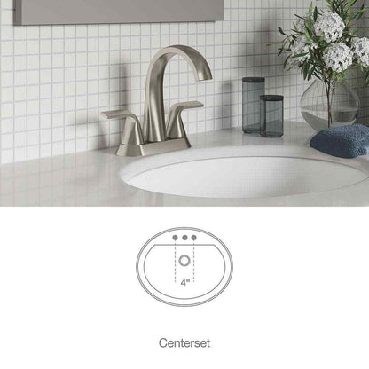KOHLER Cursiva 4 in. Centerset Double Handle Bathroom Faucet