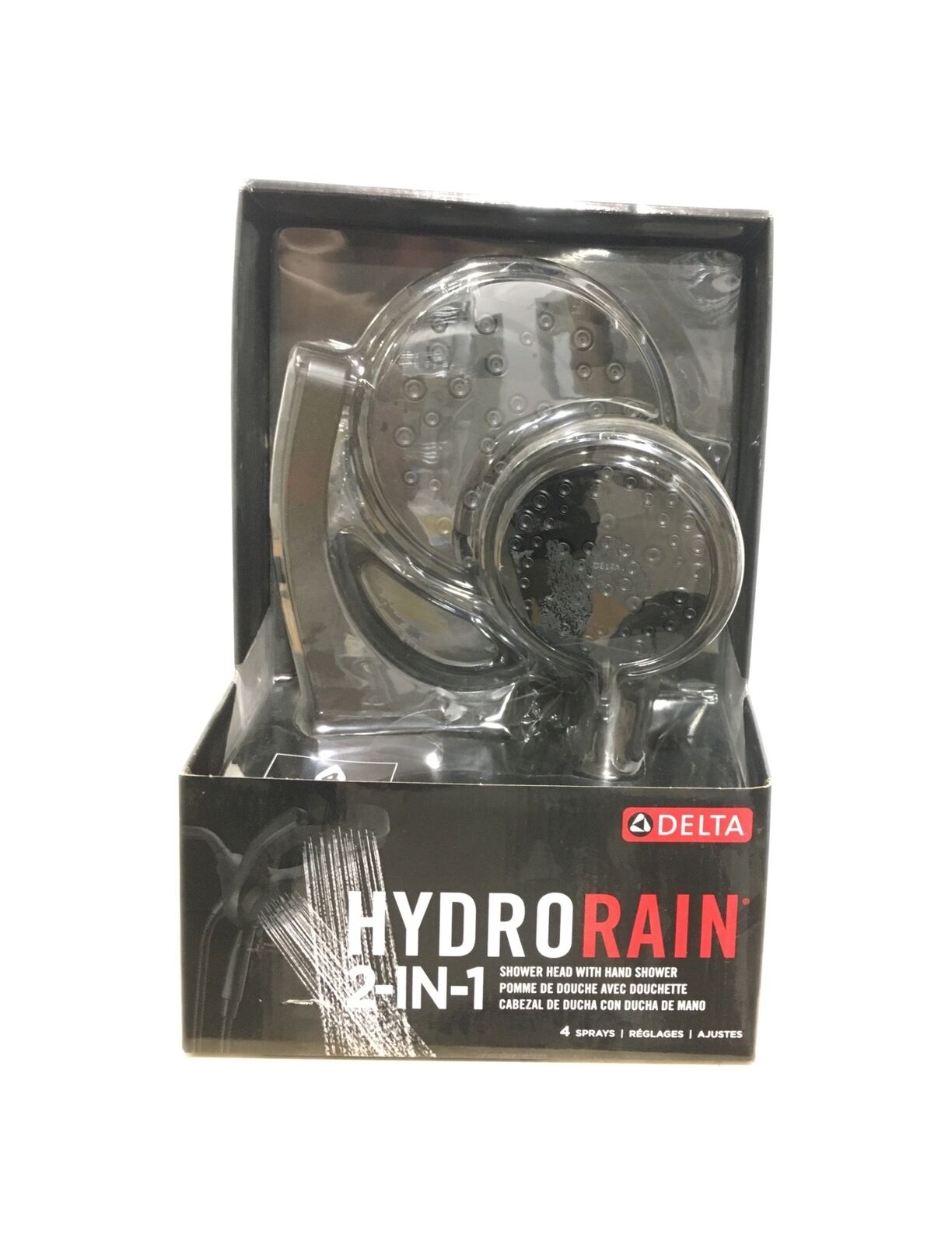 Delta HydroRain 6 in. Wall Mount Dual Shower Heads in Matte Black