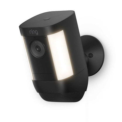 Ring Spotlight Cam Pro Battery - Smart Security Video Camera w/ LED Lights Black