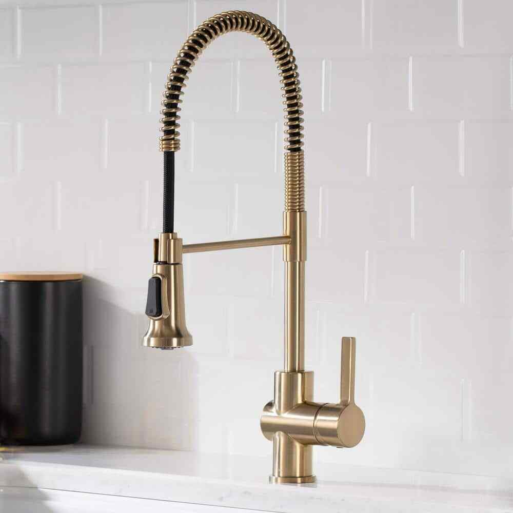 KRAUS Britt Single Handle Commercial Style Kitchen Faucet