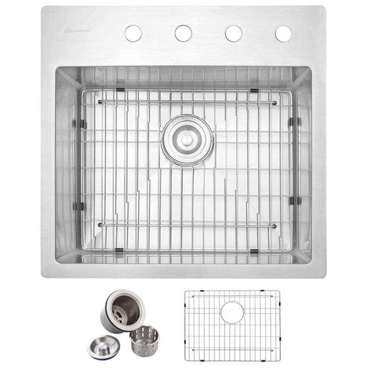 Glacier Bay Professional 23 in Drop-in 16G Stainless Single Bowl Kitchen Sink