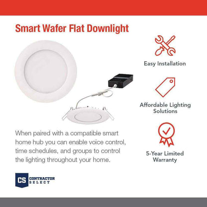 Juno Contractor Select WF6C 6 in. Matte White LED Tunable Canless Downlight