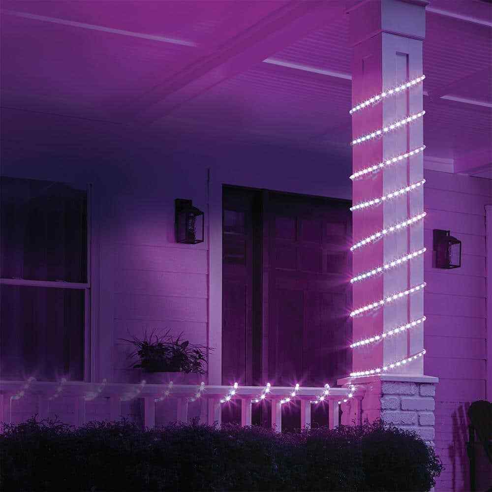 EcoSmart 16.4 ft. RGB Color Dimmable Linkable Plug-In LED Outdoor Rope Light