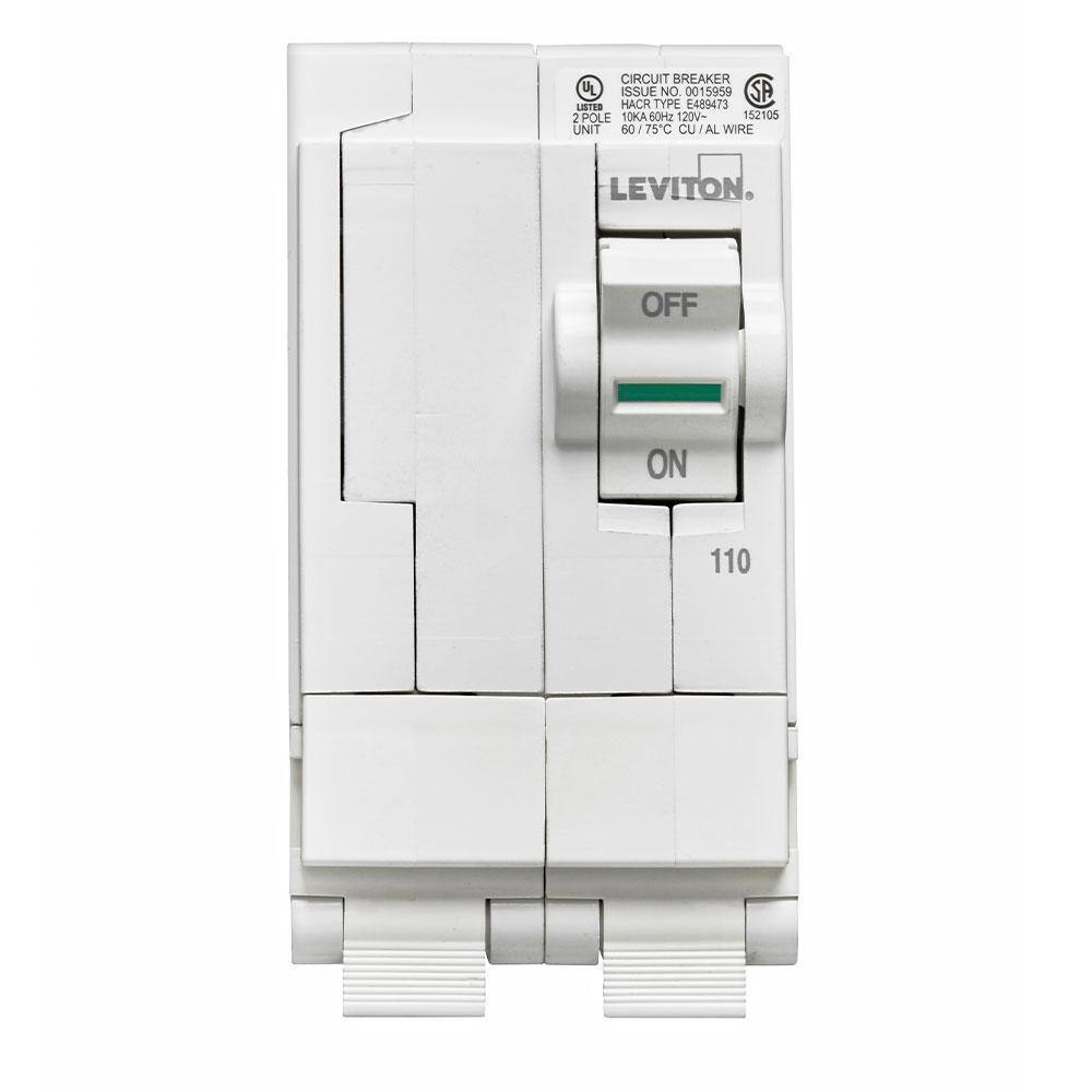 Leviton Branch Circuit Breaker Standard 2-Pole 110A 120V/240V Hydraulic Magnetic