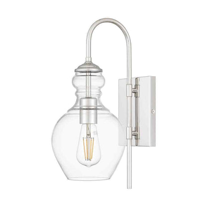 Home Decorators Bakerston 1-Light Polished Nickel Wall Sconce