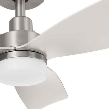 Hampton Bay Marlston 52 in. Indoor/Outdoor Brushed Nickel  Ceiling Fan w Remote