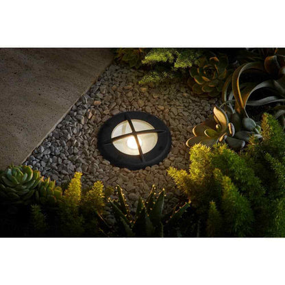 Hampton Bay Marion 25-Watt Equivalent Low Voltage Black LED Outdoor Well Light