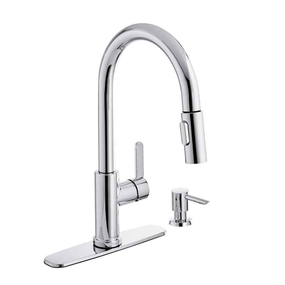 Glacier Bay Paulina 1-Handle Pull-Down Sprayer Kitchen Faucet Polished Chrome