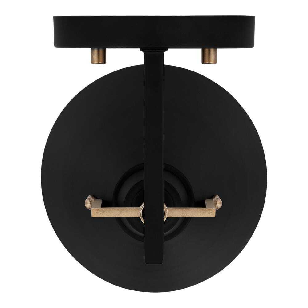 Home Decorators Insdale Matte Black Modern Vanity Light w/ Satin Brass Accents