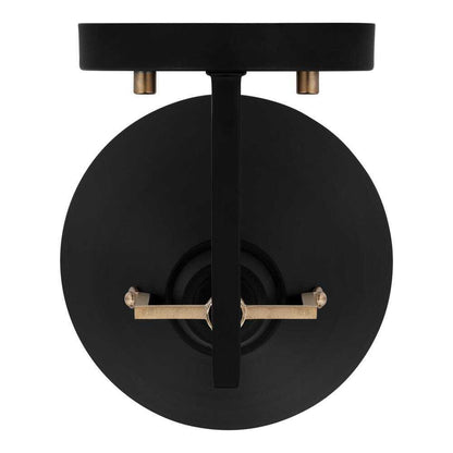 Home Decorators Insdale Matte Black Modern Vanity Light w/ Satin Brass Accents