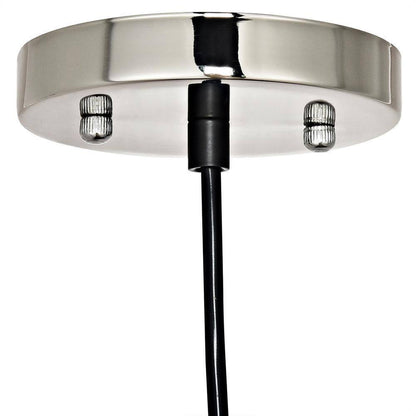 Decor Living 1-Light Brushed Nickel Mini Pendant with Glass Cone Shade