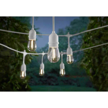 Hampton Bay 24 ft. 12-Light Plug-In Edison Bulb String Light