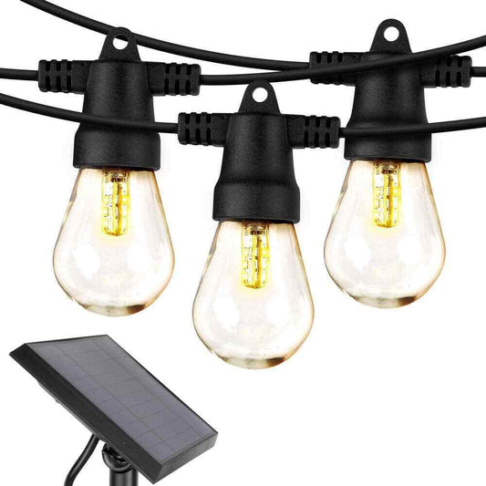 Brightech 15-Light 48 ft. Solar Edison Bulb Ambience Pro LED String Light 3000k