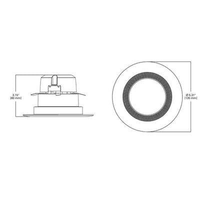 Halo 4 in. Selectable CCT Recessed Light Dimmable Retrofit Trim 4-Pack