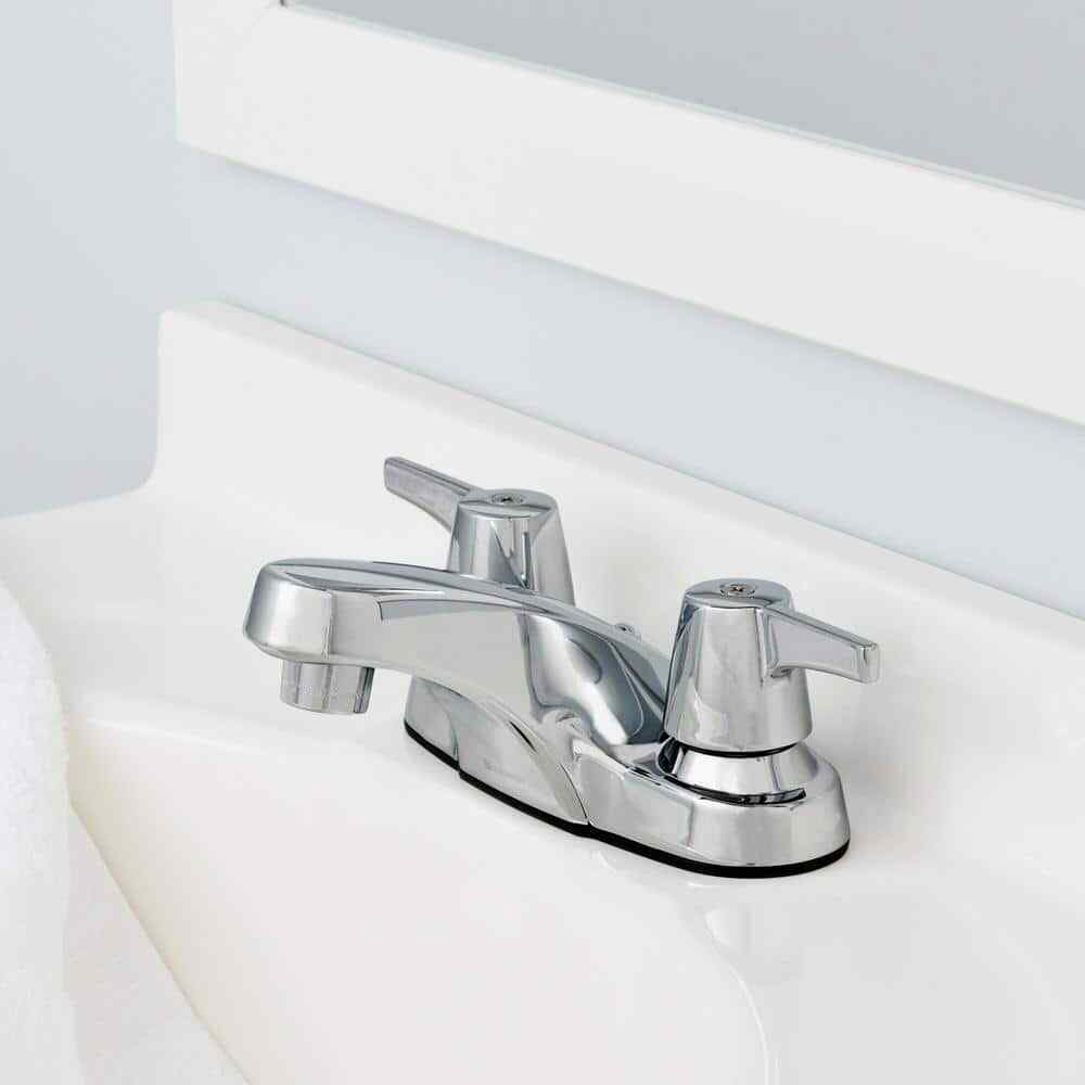 Glacier Bay Aragon 4 in. 2-Handle Low-Arc Bathroom Faucet without Pop-Up Drain