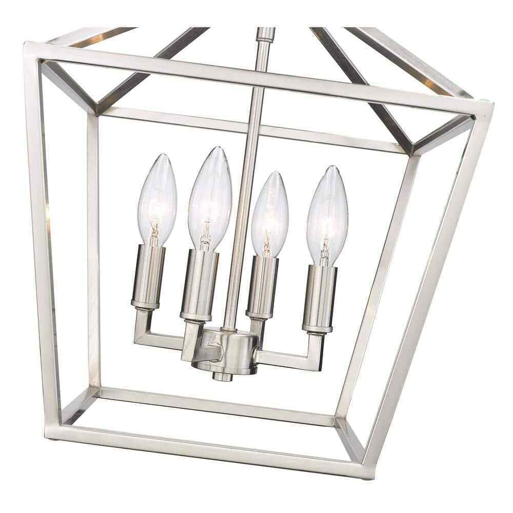 Millennium Lighting 4-Light 12 in. Satin Nickel Semi-Flush Mount-Light Fixture