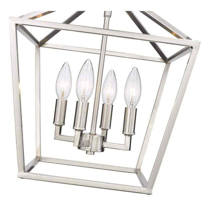 Millennium Lighting 4-Light 12 in. Satin Nickel Semi-Flush Mount-Light Fixture
