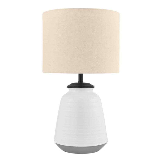 Hampton Bay Flynn 21.25 in. White Accent Lamp