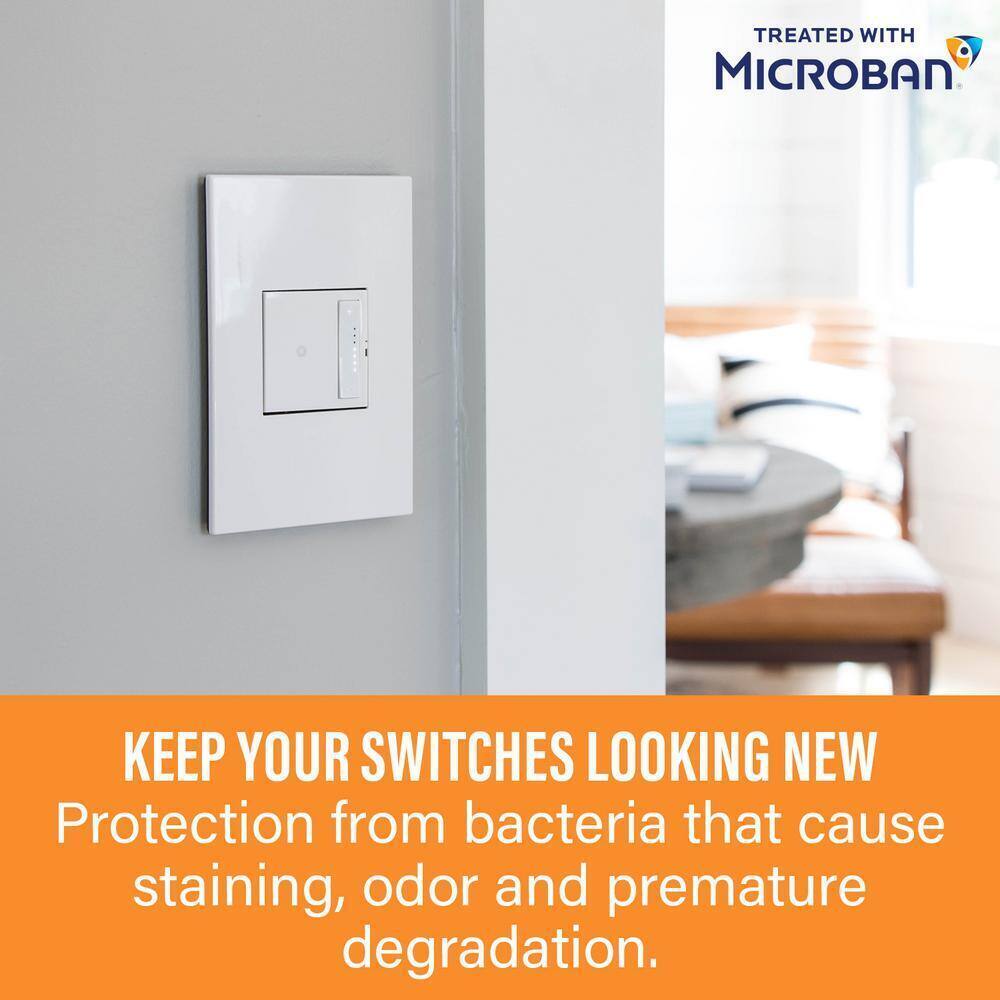 Legrand Adorne 15 Amp Single-Pole/3-Way Touchless Switch w/ Microban Graphite