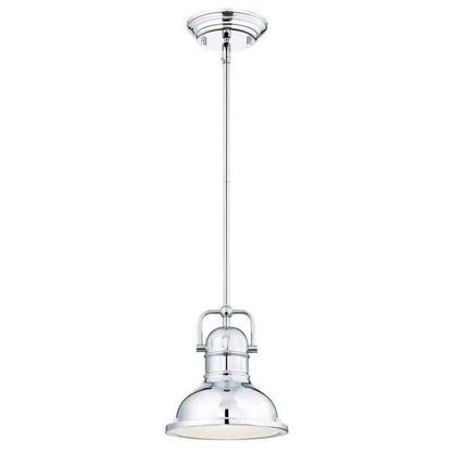 Westinghouse Boswell 1-Light Chrome LED Mini Pendant w/ Frosted Acrylic Lens