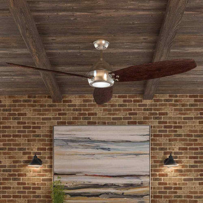 Home Decorators Aero Breeze 60 in. LED Indoor/Outdoor Brushed Nickel Ceiling Fan