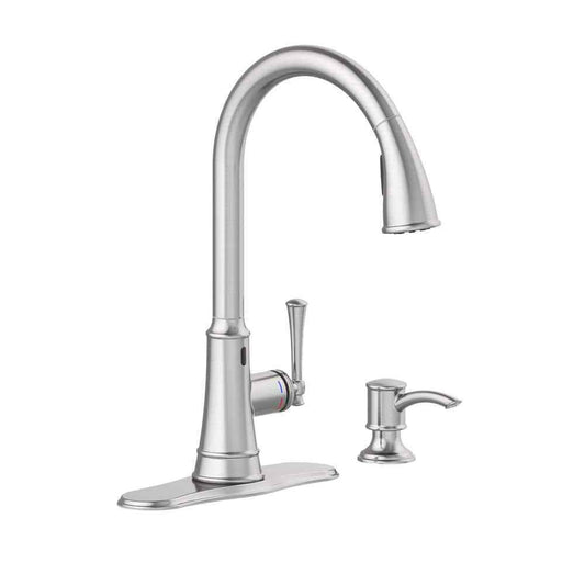 Glacier Bay Hemming Touchless Pull Down Kitchen Faucet Soap Dispenser Stainless