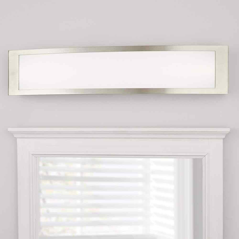 Hampton Bay Woodbury 24.5 in. Brushed Nickel Linear LED Vanity Light Bar