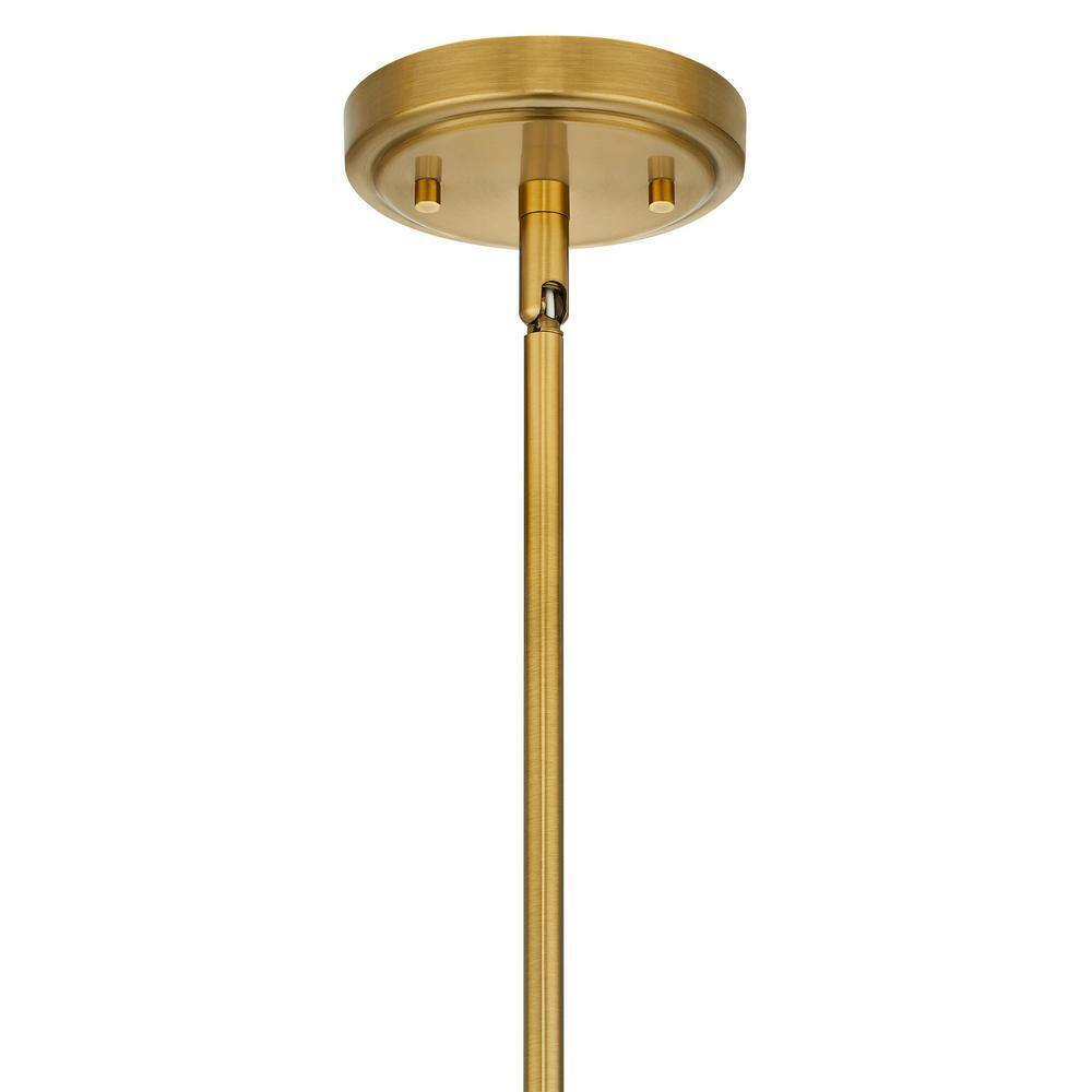 Home Decorators Collection Jill 1-Light Gold Pendant Seeded Glass Shade