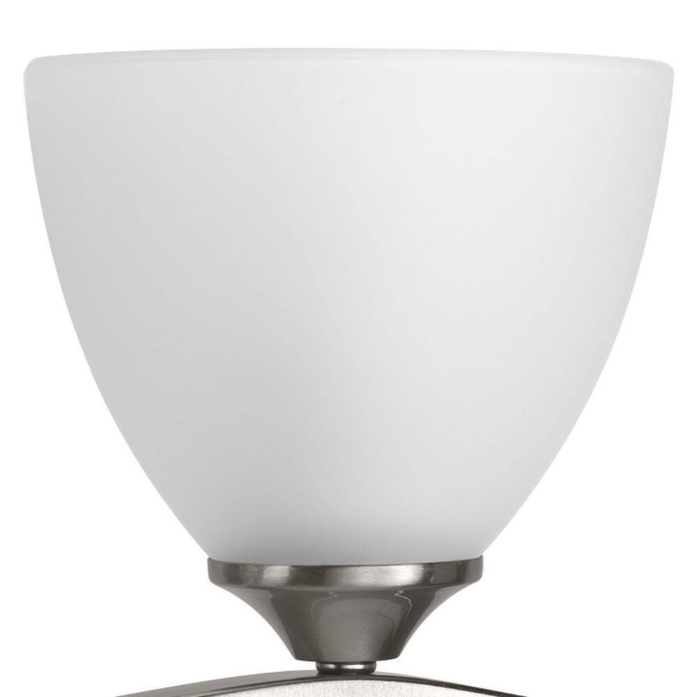 Progress Lighting Laird 4-Light Brushed Nickel Etched Glass Vanity Light