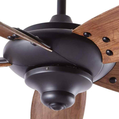 Home Decorators Altura 68 in. Matte Black Ceiling Fan w/ Downrod, Remote Control