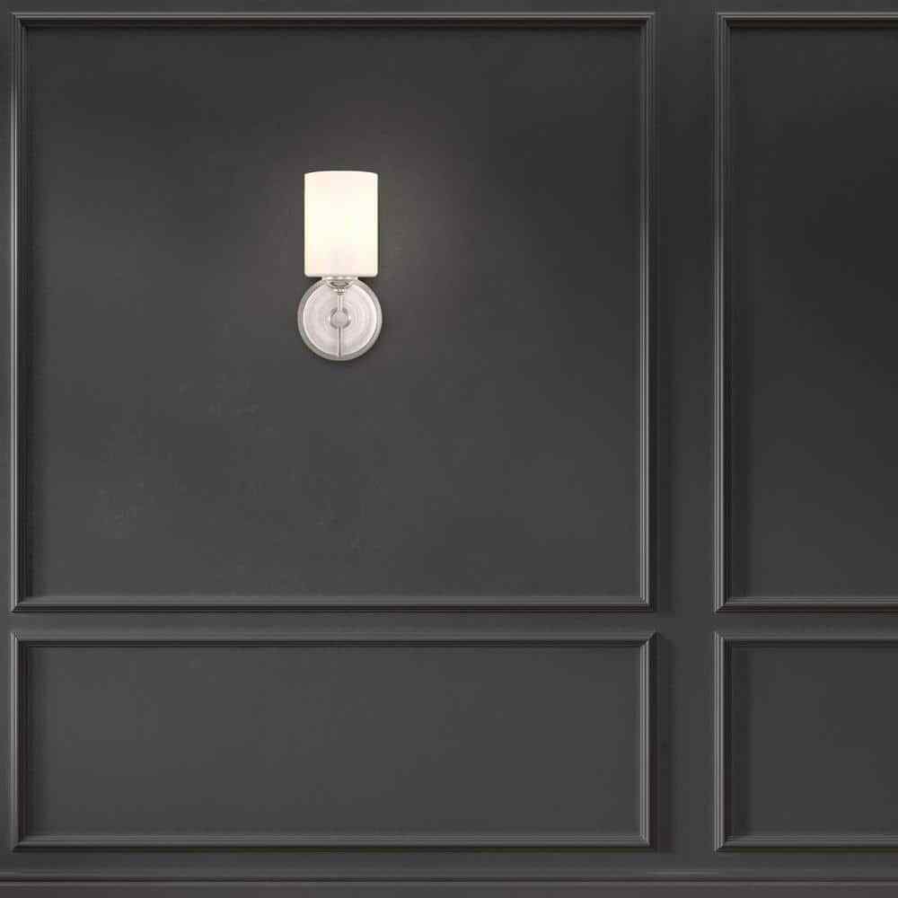 Home Decorators Ayelen 1-Light Brushed Nickel Indoor Wall Sconce